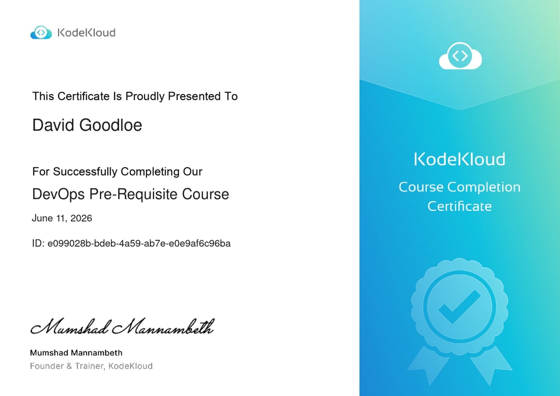 DevOps Pre-Requisite Course - KodeKloud