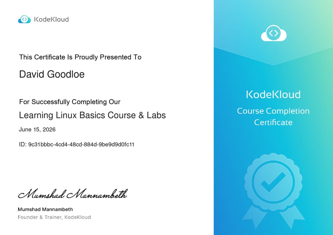 Learning Linux Basics - KodeKloud